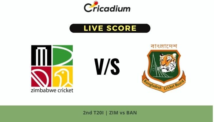 2nd T20I ZIM vs BAN Live Cricket Score