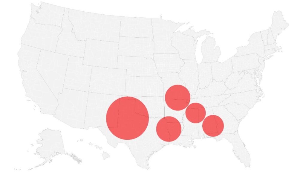 Five undervaccinated clusters put the entire United States at risk