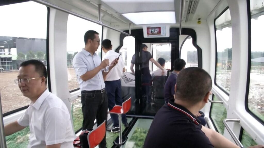 Glass-bottomed panda train debuts in China