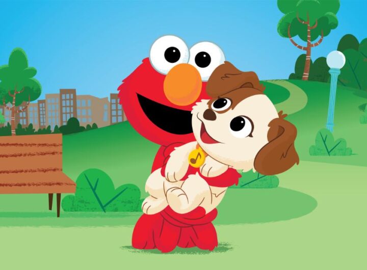 Meet Tango, Elmo's adopted a puppy on Sesame Street