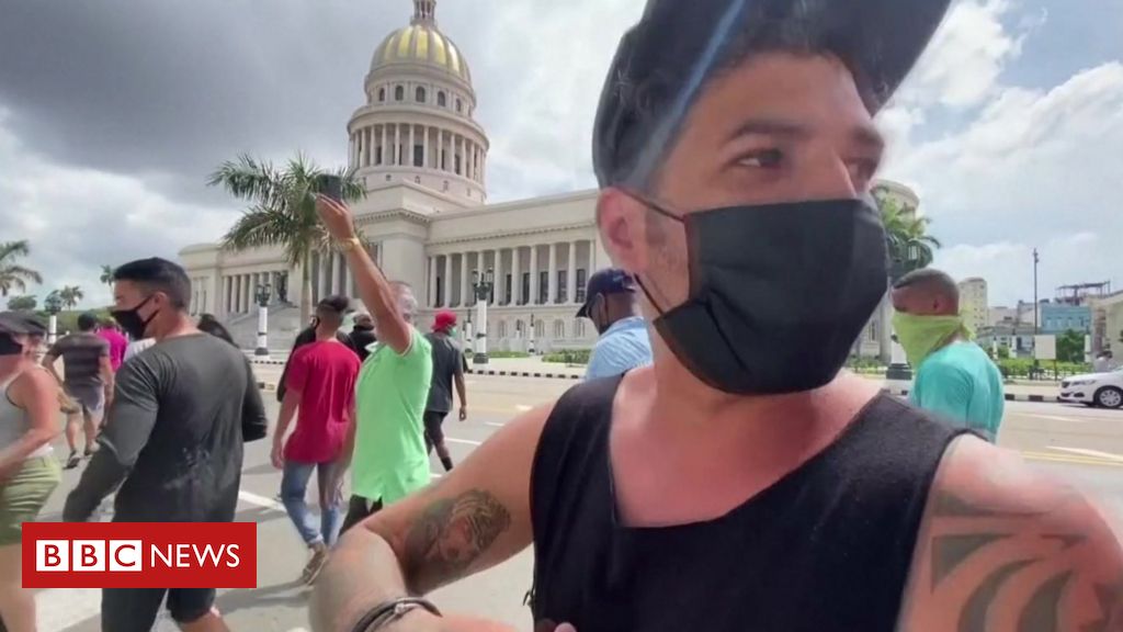 Rare protests see thousands on streets of Cuba