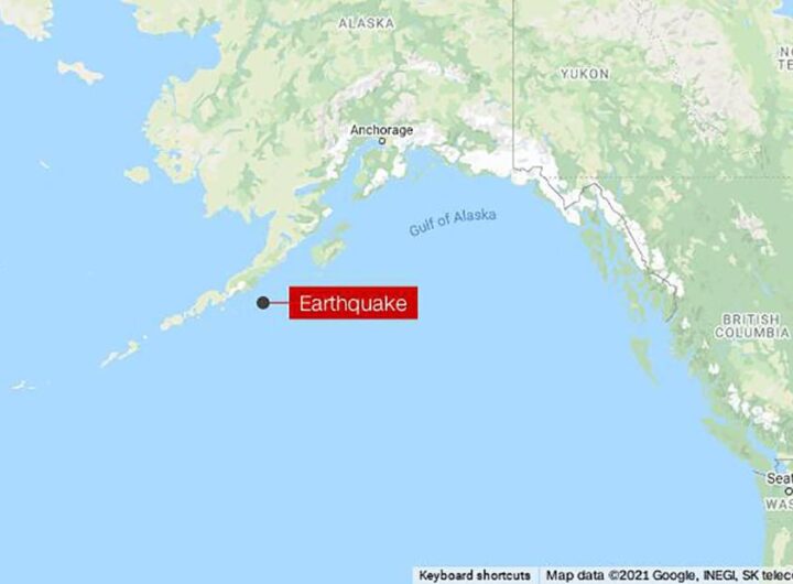 Tsunami warning in effect for parts of the Alaskan coast after an 8.2 earthquake