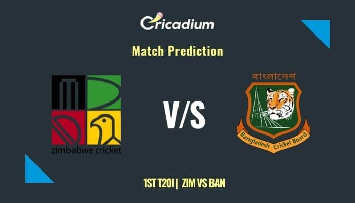1st T20I ZIM vs BAN Match Prediction