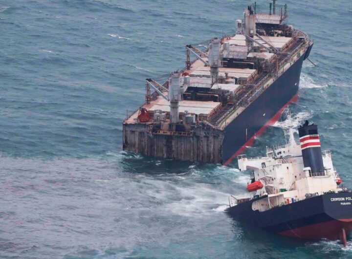 Ship runs aground and splits in two in Japan | CNN