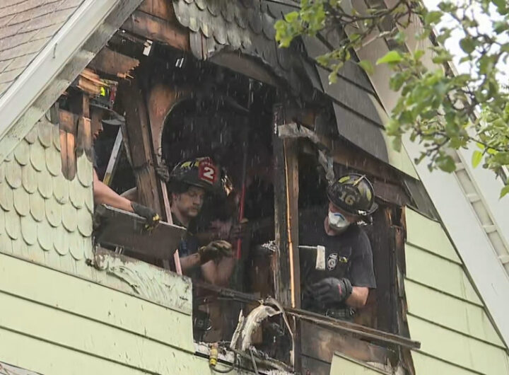 Seven adults, one child escape fire without injury