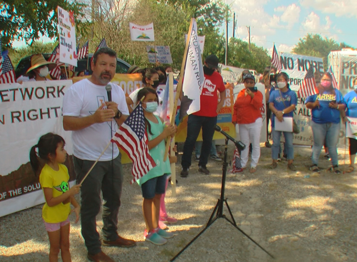 Texans protest anti-immigration policies with car caravan at Texas Capitol