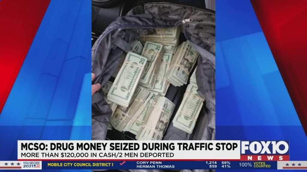 Tens of thousands of dollars confiscated in drug trafficking bust