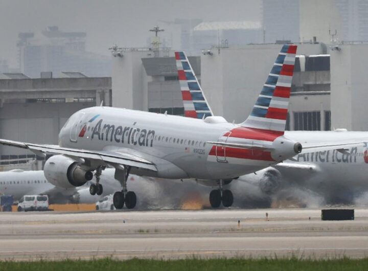 A man was apprehended after damaging a plane during boarding process, American Airlines says